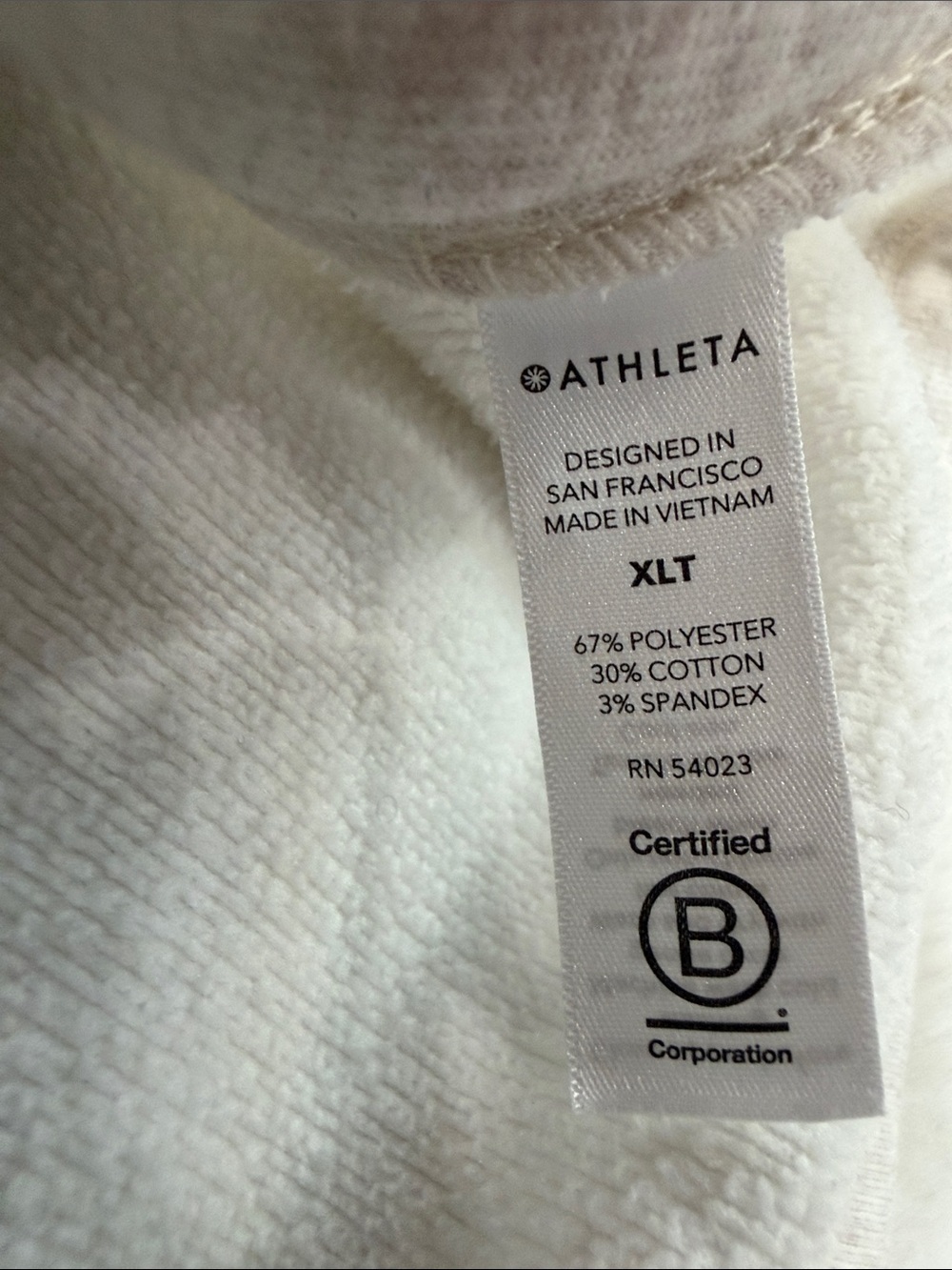 ATHLETA,Size XL,Cozy Off-White Quarter Zip Pullover - Picture 14 of 15
